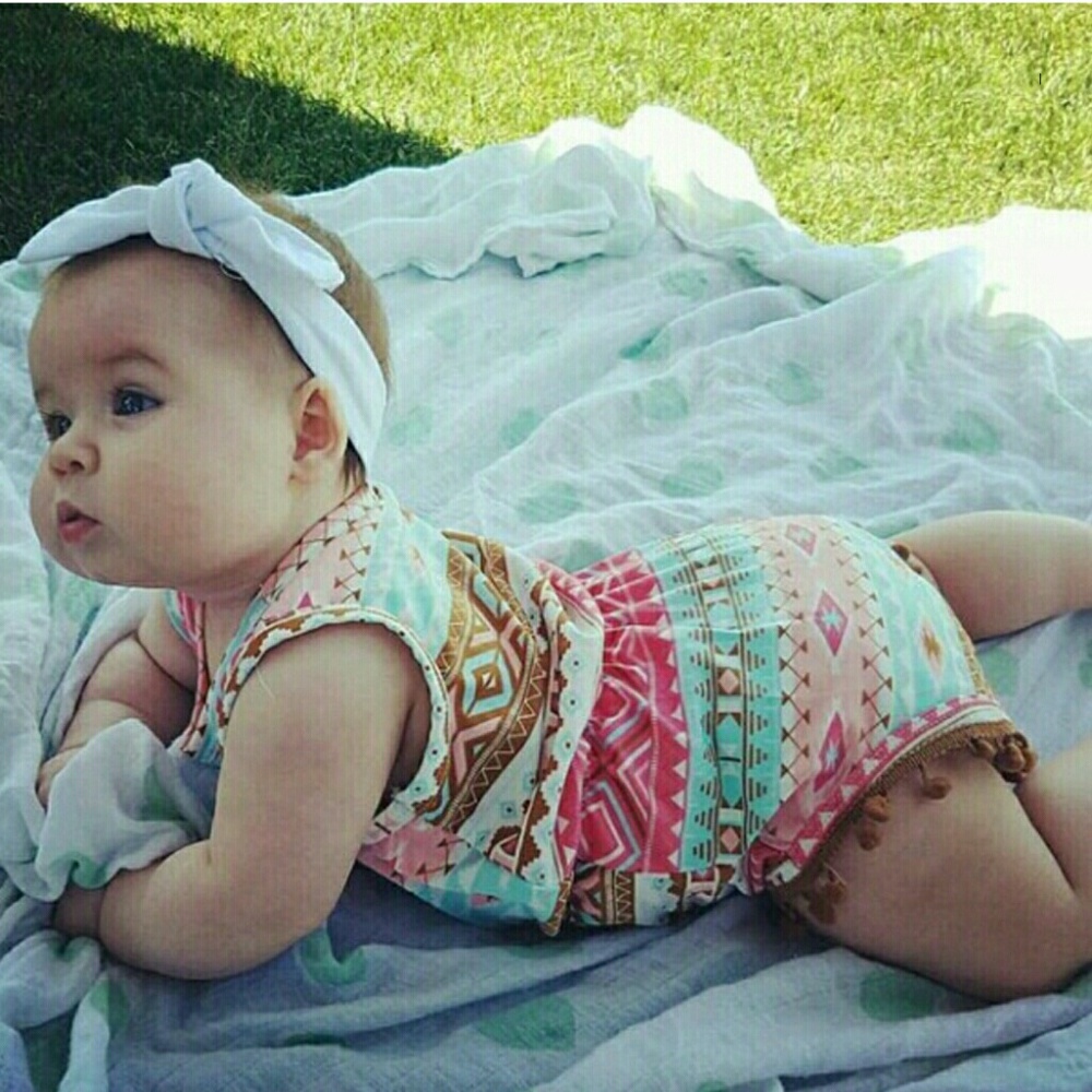 BAILEY BLOSSOMS  baby ONESIE romper Size 3M